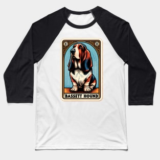 Basset Hound Tarot Card Baseball T-Shirt